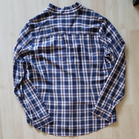 Plaid Ruffle Blouse - Picture 2 of 4